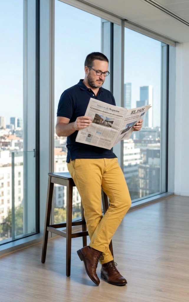 Leyendo la prensa del día